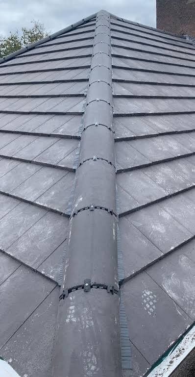 Secure dry ridge system fitted during a roof repair near Farnham