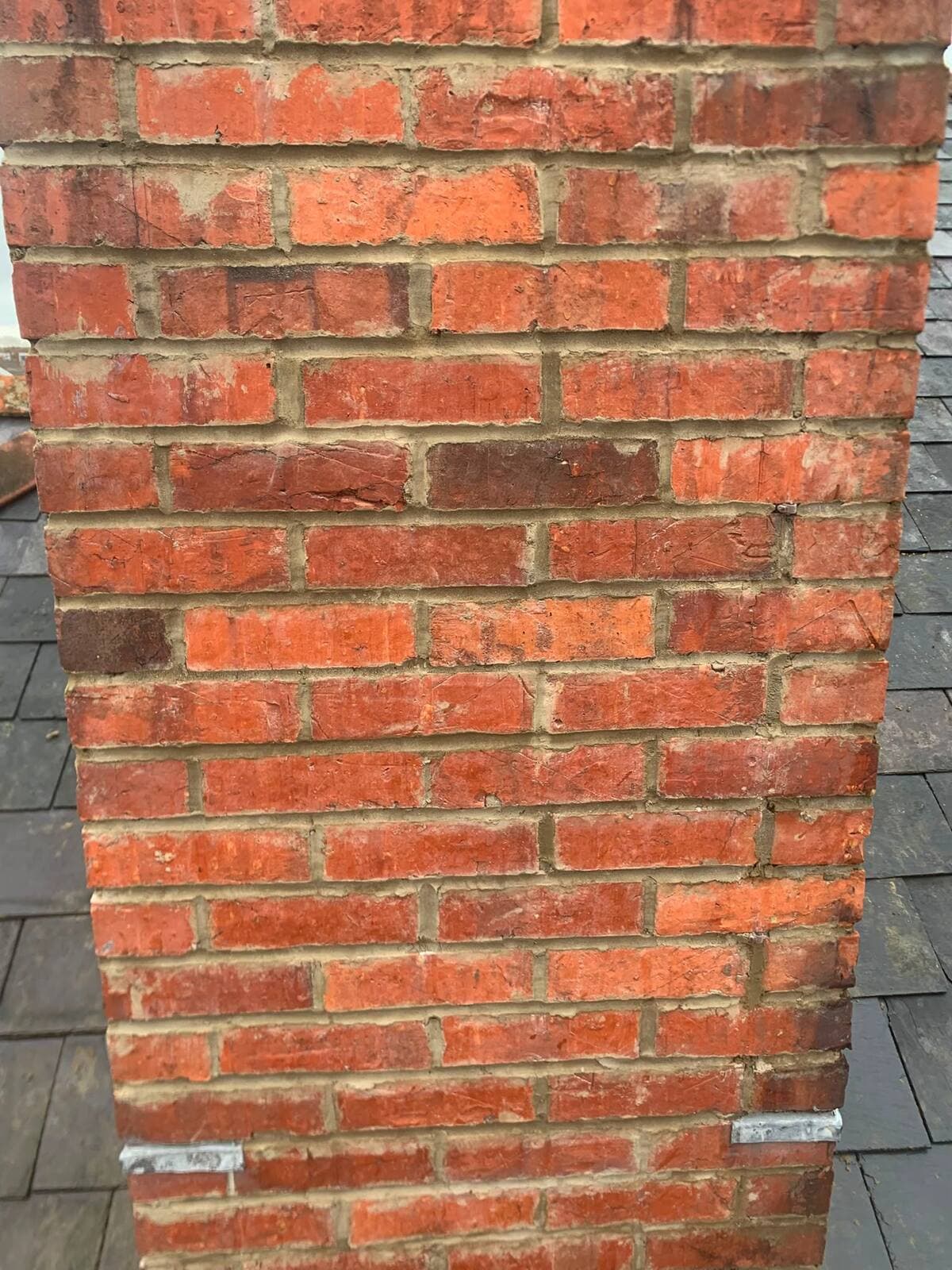 Chimney stack after repointing, near Guildford